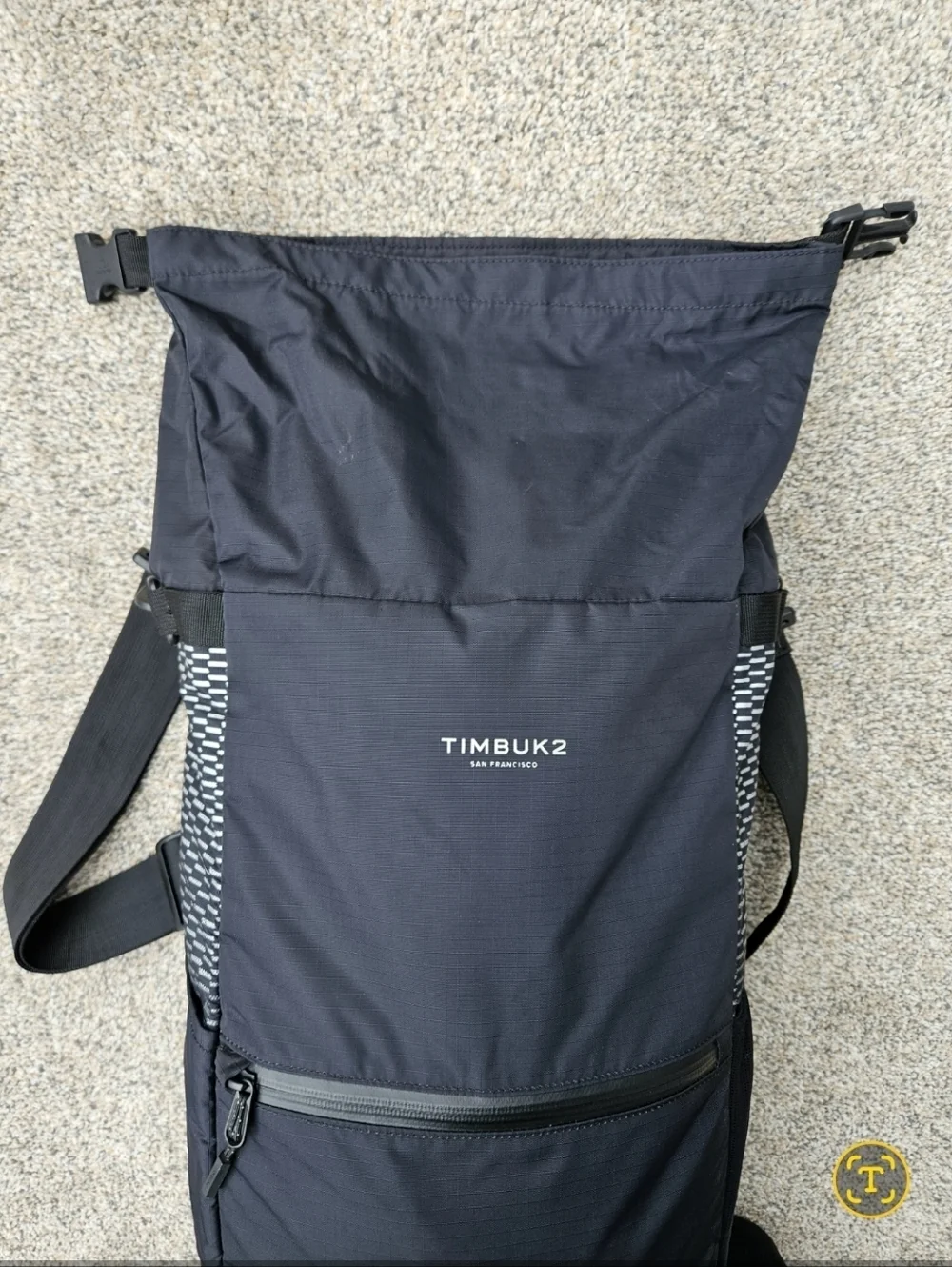 Timbuk2 Lightweight Pannier Bag Jet Black Commuter Messenger Backpack Waterproof